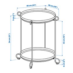 Measurement Illustration - LIVELYCKE tray table