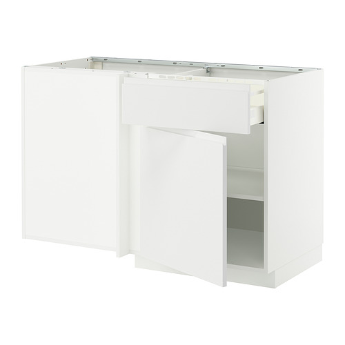 Mueble de cocina METOD blanco, diseño moderno y minimalista, rectangulares, estantes de melamina.
