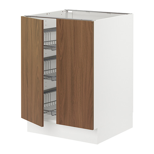 SEKTION, base cabinet w wire basket/2 doors 1 of 2 open dialog