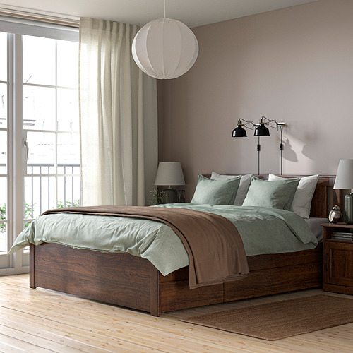 SONGESAND, bed frame with 4 storage boxes 6 of 12 open dialog