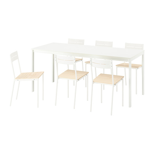 VIHALS / BUSLÄTT, extendable table and 6 chairs. 1 of 7 open dialog