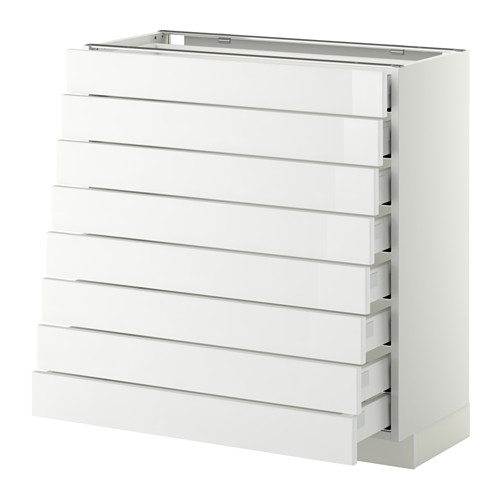 METOD, base cabinet/8 fronts/8 low drawers. 1 of 2 open dialog