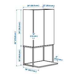 Measurement Illustration - ENHET storage combination