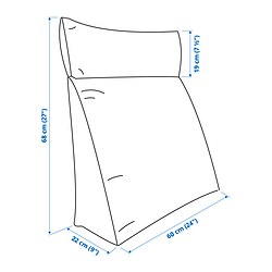 Measurement Illustration - KOMPISHÄNG back cushion