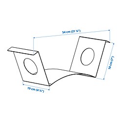 Ilustración de medidas - KOMPISHÄNG sujetalibros