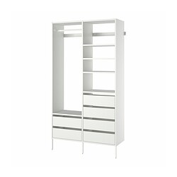 AURDAL, wardrobe combination, White