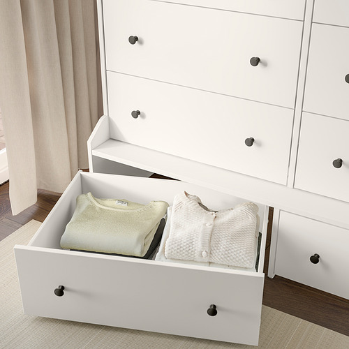 HAUGA, storage combination with drawers 5 of 6 open dialog