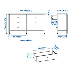 Measurement Illustration - KILBERGET chest