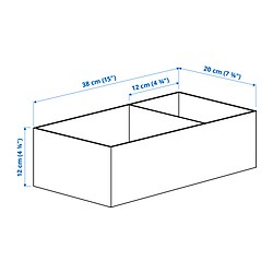 Ilustración de medidas - SKUBB caja, juego de 3