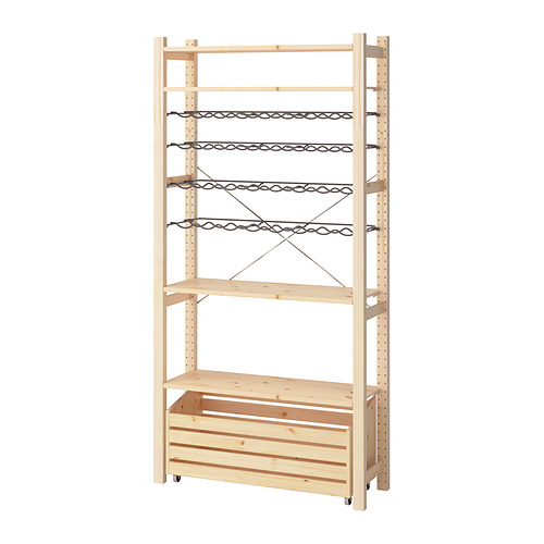 IVAR, shelving unit with bottle racks. 1 of 4 open dialog