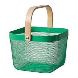 RISATORP, wire basket, Dark green