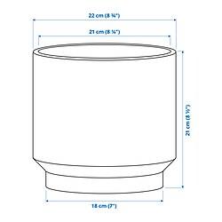 Measurement Illustration - HONUNGSPALM plant pot