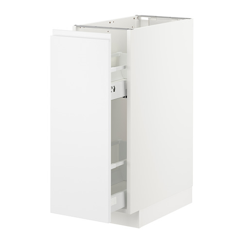 Mueble blanco METOD, diseño moderno y minimalista, cajón extraíble, marco robusto.