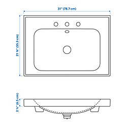 Measurement Illustration - ORRSJÖN sink
