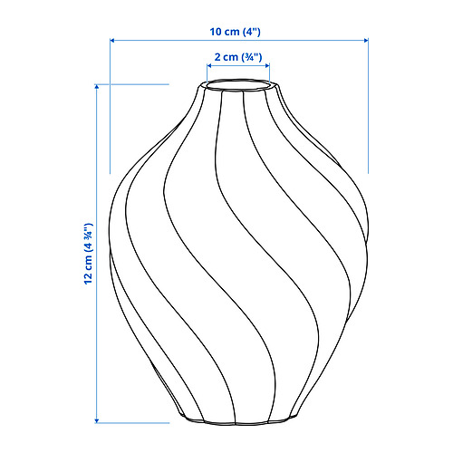 Measurement Illustration - KORNSPARV vase