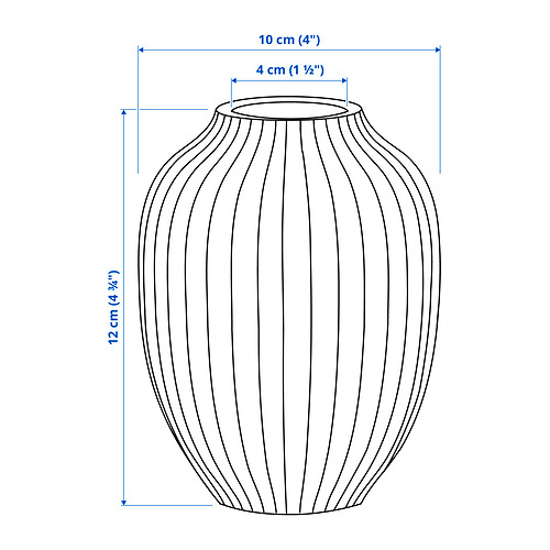 Measurement Illustration - STJÄRNLUDD vase