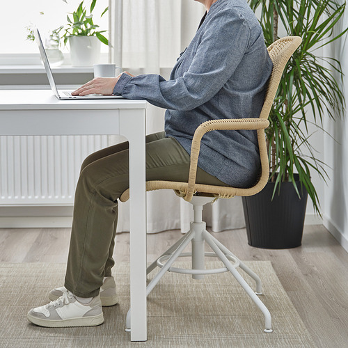 STIGBYGEL, swivel chair with armrests 6 of 11 open dialog