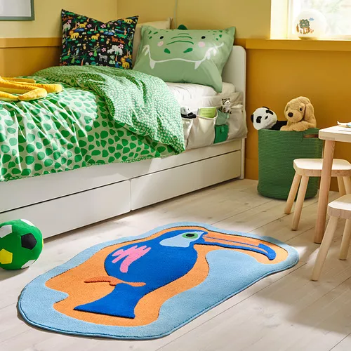 IKEA Puerto Rico - NATTHÄGER rug, low pile, blue orange/toucan, 2
