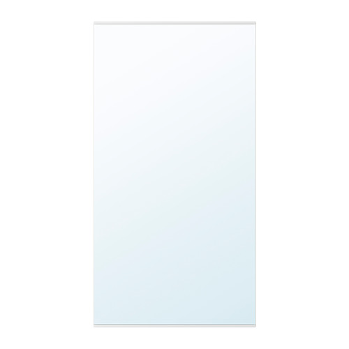 Panel de espejo ENHET en color blanco. Rectangular, con acabado brillante, adosado a la pared.