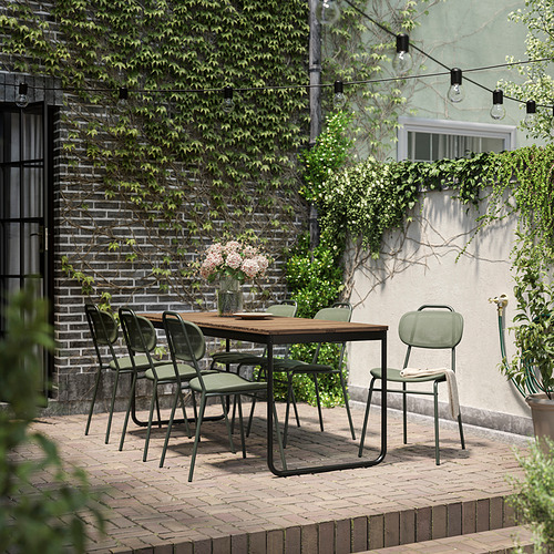 VÄSMAN / ENSHOLM, table+6 chairs, outdoor 4 of 4 open dialog