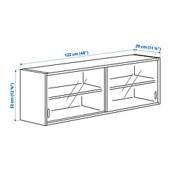Ilustración de medidas - KNOXHULT gabinete pared+puertas corredizas