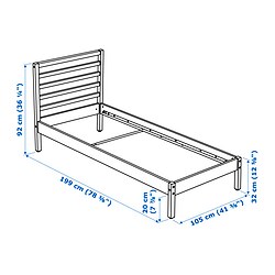 Measurement Illustration - TARVA Bed Twin