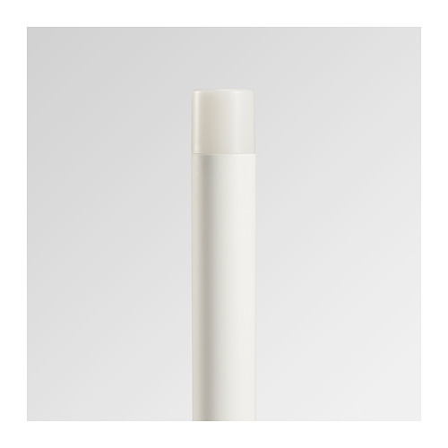 Vela led moderna con un elegante acabado blanco. Muestra un diseño minimalista y materiales de alta calidad.