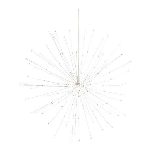 Lámpara colgante de alambre de latón STRÅLA, diseño estrellado, funciona con pilas, forma flexible única, elegante pieza de decoración.