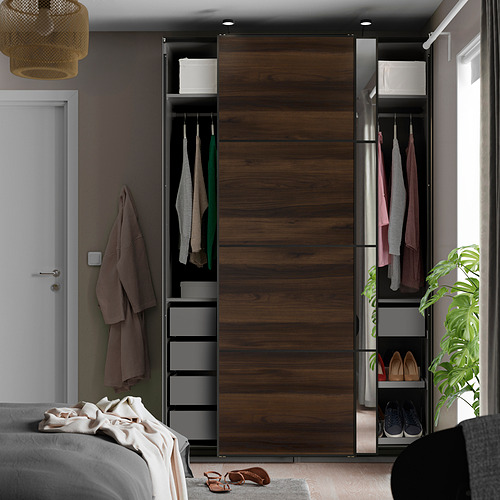PAX / MEHAMN / AULI, wardrobe with sliding doors. 2 of 5 open dialog