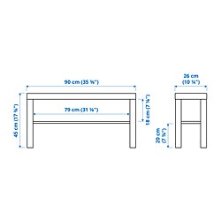 Measurement Illustration - LACK TV bench
