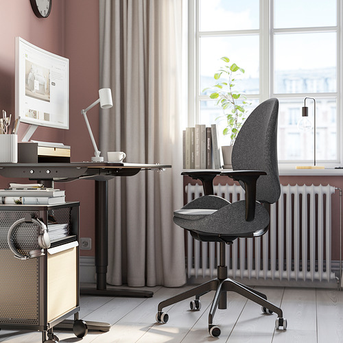 HATTEFJÄLL, office chair with armrests 6 of 10 open dialog