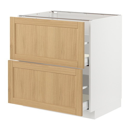 METOD / MAXIMERA, base cabinet 2 fronts/2 high drawers. 1 of 3 open dialog