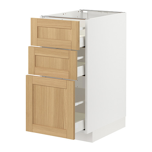 METOD / MAXIMERA, base cabinet with 3 drawers. 1 of 3 open dialog