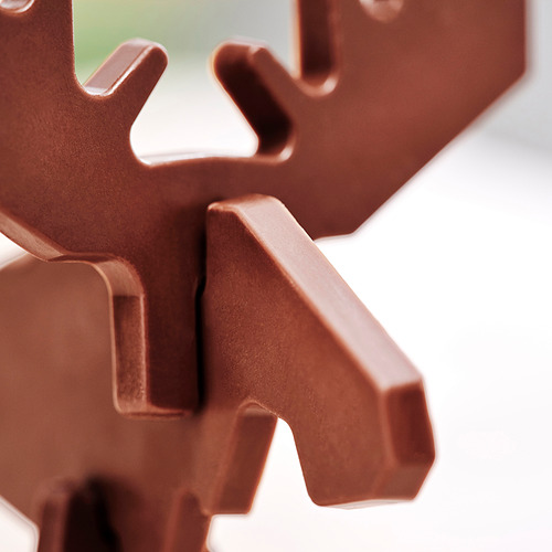 Trozos de alce chocolate, textura suave y brillante.