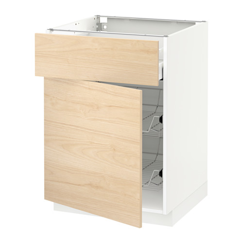 Mueble de cocina METOD blanco con cajón de cenizas, de funcionamiento suave.