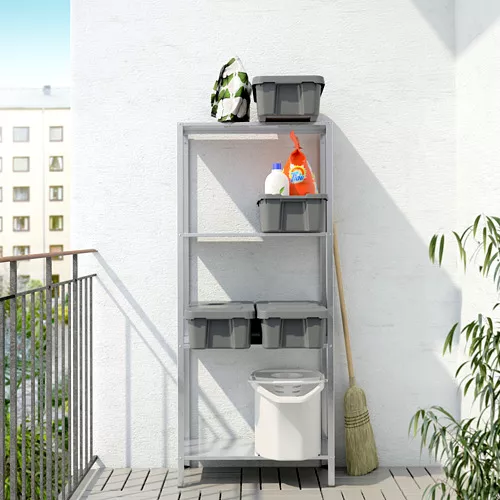 IKEA HYLLIS ×2 HYLLIS Shelf unit, indoor/outdoor, 23 5/8x10 5/8x29 1/8