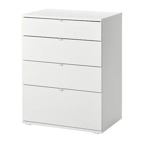 IKEA Puerto Rico - VIHALS 4-drawer chest, white/anchor/unlock function