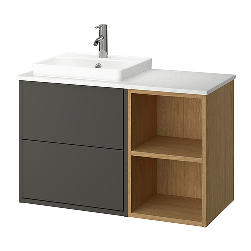 HAVBÄCK / ORRSJÖN, sink cabinet with drawers and DALSKÄR tap. 1 of 8 open dialog