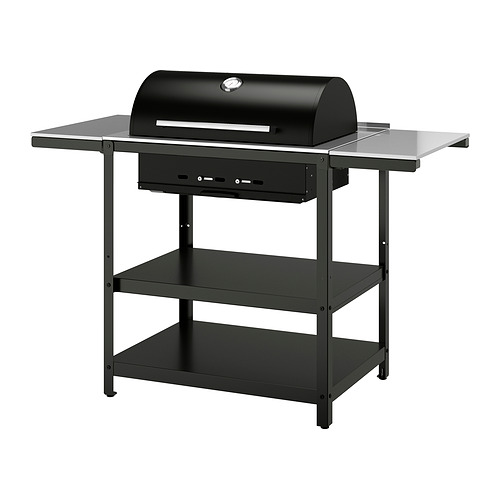 GRILLSKÄR, charcoal grill w 2 side tables 1 of 10 open dialog
