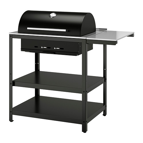 GRILLSKÄR, charcoal grill w side table 1 of 9 open dialog