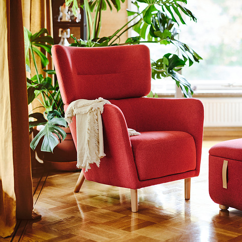OSKARSHAMN, wing chair with ottoman 4 of 10 open dialog