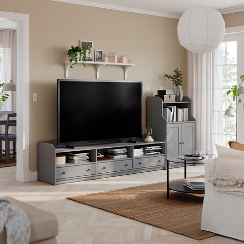 HAUGA, combinación para almacenaje/TV. 2 de 9 open dialog