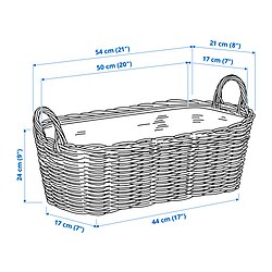 Ilustración de medidas - FLODBJÖRK jardinera