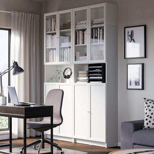 BILLY / OXBERG, bookcase+height extension & doors. 2 of 6 open dialog