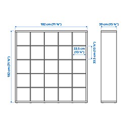 Ilustración de medidas - KALLAX/LINNMON combinación de escritorio