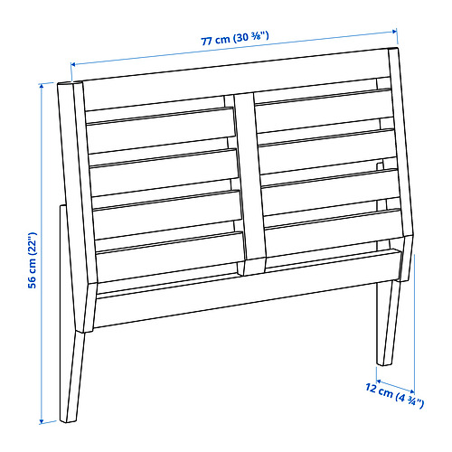Ilustración con medidas del producto: NÄMMARÖ.