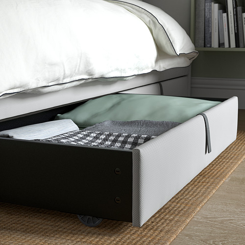 GLADSTAD, upholstered bed, 4 storage boxes  7 of 11 open dialog