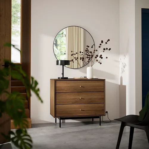 IKEA Puerto Rico - RÅDMANSÖ 3-drawer chest, brown walnut effect