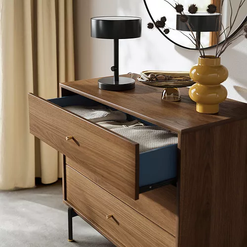 IKEA Puerto Rico - RÅDMANSÖ 3-drawer chest, brown walnut effect