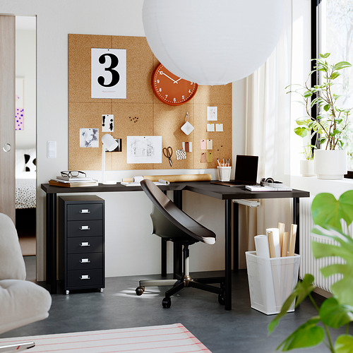 LAGKAPTEN / LINNMON, L-shaped desk. 2 of 3 open dialog